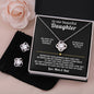 To Our Daughter Love Knot Necklace  Earring Gift Set