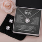 To My Wife Knot Necklace & Earring Gift Set