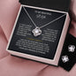 To My Wife Love Knot Necklace & Earring Gift Set