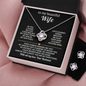 To My Beautiful Wife Love Knot Necklace & Earring Gift Set