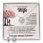 To My Wife Knot Necklace & Earring Gift Set