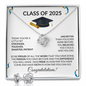 Class of 2025 Graduation Necklace Gift Love Knot-[Heartfelt Family Gift]