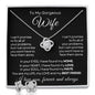 To My Wife Love Knot Necklace & Earring Gift Set