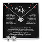 To My Wife Knot Necklace & Earring Gift Set