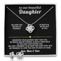 To Our Daughter Love Knot Necklace  Earring Gift Set