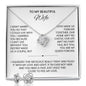 To My Wife Love Knot Necklace & Earring Gift Set