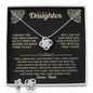 To My Daughter Love Knot Necklace & Earring Gift Set
