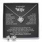 To My Wife Knot Necklace & Earring Gift Set