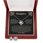 To My Daughter Love Knot Necklace & Earring Gift Set