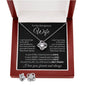 To My Wife Love Knot Necklace & Earring Gift Set
