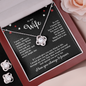 To My Wife Necklace & Earring Gift Set