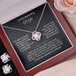 To My Wife Love Knot Necklace & Earring Gift Set