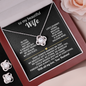 To My Beautiful Wife Love Knot Necklace & Earring Gift Set