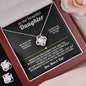 To Our Daughter Love Knot Necklace  Earring Gift Set
