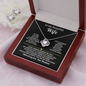 To My Beautiful Wife Love Knot Necklace & Earring Gift Set