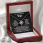 To My Beautiful Wife Love Knot Necklace & Earring Gift Set