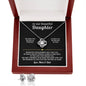 To Our Daughter Love Knot Necklace  Earring Gift Set
