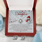 Daughter Necklace and Earring Christmas Gift Set-[Heartfelt Family Gift]