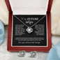To My Future Wife Love Knot Necklace & Earring Gift Set