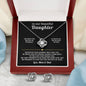 To Our Daughter Love Knot Necklace  Earring Gift Set