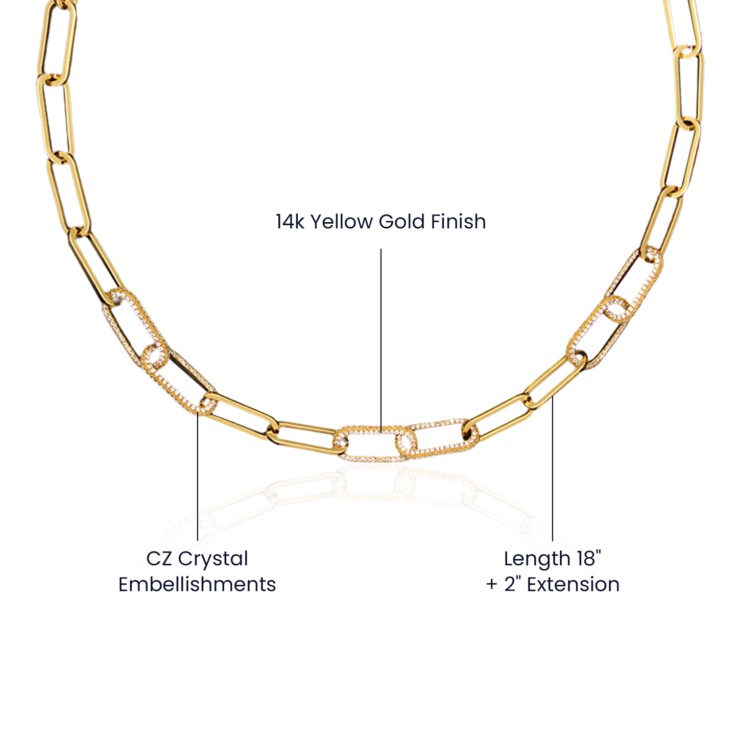 Mom Forever Linked Paperclip Chain Necklace