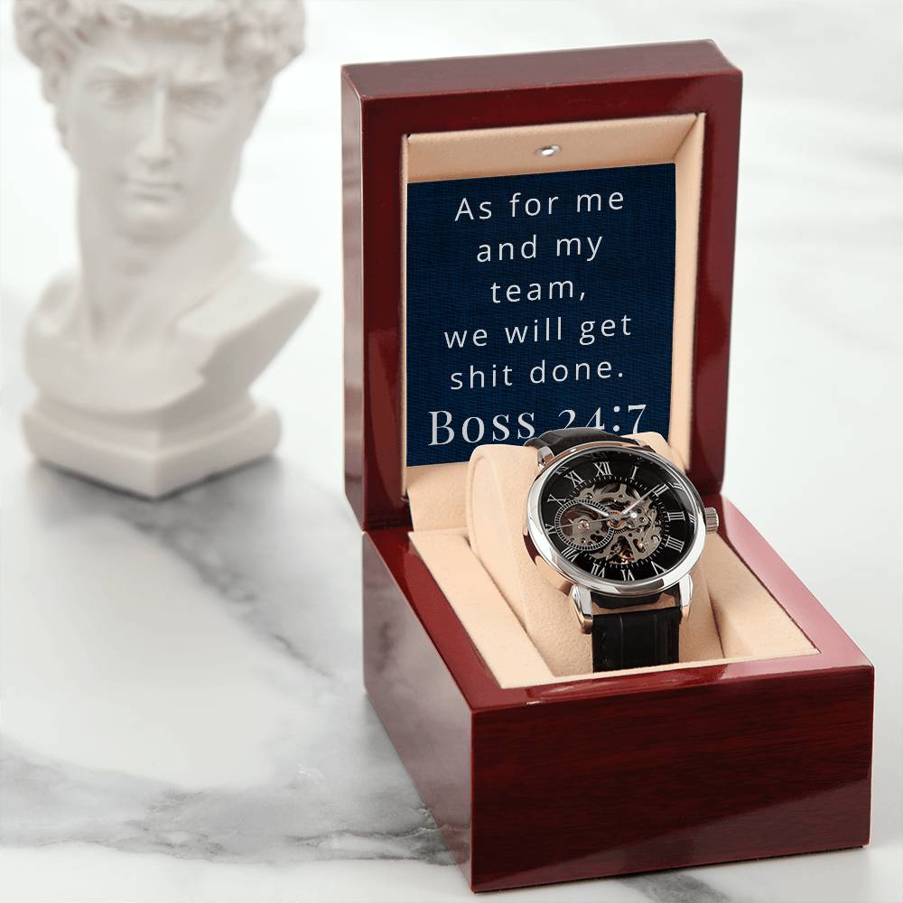 Boss 24: 7 Men's Mechanical Watch with LED Gift Box-[Heartfelt Family Gift]
