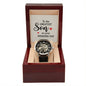 Son on Your Wedding Day Men's Openwork Watch with Lighted Gift Box-[Heartfelt Family Gift]