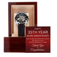 35th Year Work Anniversary Men's Mechanical Watch with LED Gift Box-[Heartfelt Family Gift]