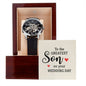 Son on Your Wedding Day Men's Openwork Watch with Lighted Gift Box-[Heartfelt Family Gift]