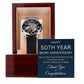 50th Year Work Anniversary Men's Mechanical Watch with LED Gift Box-[Heartfelt Family Gift]