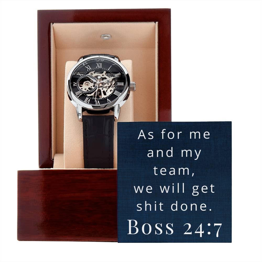 Boss 24: 7 Men's Mechanical Watch with LED Gift Box-[Heartfelt Family Gift]