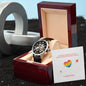 Distance Relationship Men's Mechanical Watch with LED Gift Box-[Heartfelt Family Gift]