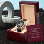 Custom Name 40 Year Work Anniversary Men's Mechanical Watch with LED Gift Box-[Heartfelt Family Gift]