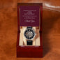 Custom Name 40 Year Work Anniversary Men's Mechanical Watch with LED Gift Box-[Heartfelt Family Gift]