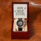Son You're One of A Kind Men's Openwork Watch with Lighted Gift Box-[Heartfelt Family Gift]