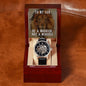 Son Be a Warrior Men's Openwork Watch with Lighted Gift Box-[Heartfelt Family Gift]