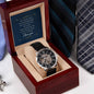 Love You Men's Mechanical Watch with LED Gift Box-[Heartfelt Family Gift]