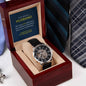 Husband 50th Birthday Humerous Men's Mechanical Watch with LED Gift Box-[Heartfelt Family Gift]