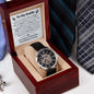 To My Daddy Men's Openwork Watch with Lighted Gift Box-[Heartfelt Family Gift]