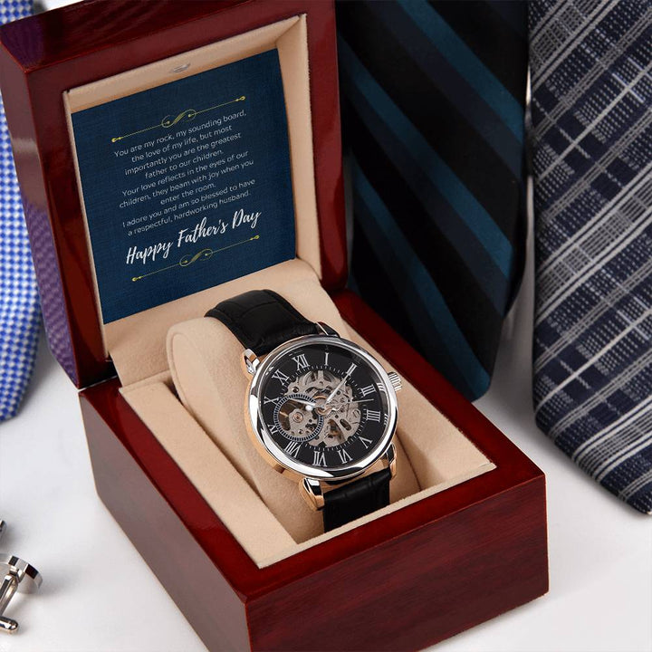 Father's Day Men's Mechanical Watch with LED Gift Box-[Heartfelt Family Gift]