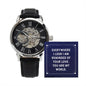 Mens Openwork Watch You Are My World with Lighted Gift Box-[Heartfelt Family Gift]