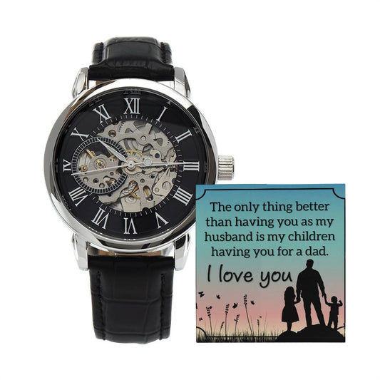 Husband Dad Openwork Watch-[Heartfelt Family Gift]