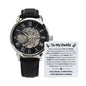 To My Daddy Men's Openwork Watch with Lighted Gift Box-[Heartfelt Family Gift]