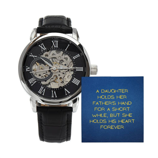 Father from Daughter Men's Mechanical Watch with LED Gift Box-[Heartfelt Family Gift]
