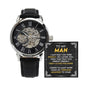 To My Man Openwork Watch Gift for Husband