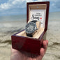 Son on Your Wedding Day Men's Openwork Watch with Lighted Gift Box-[Heartfelt Family Gift]