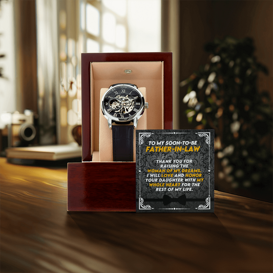 Father of The Bride Openwork Watch Gift