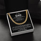 Dad Cuban Link Chain Necklace Gift from Daughter