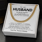 To My Husband Cuban Link Chain Gift