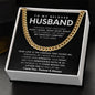 To My Husband Cuban Link Chain Gift